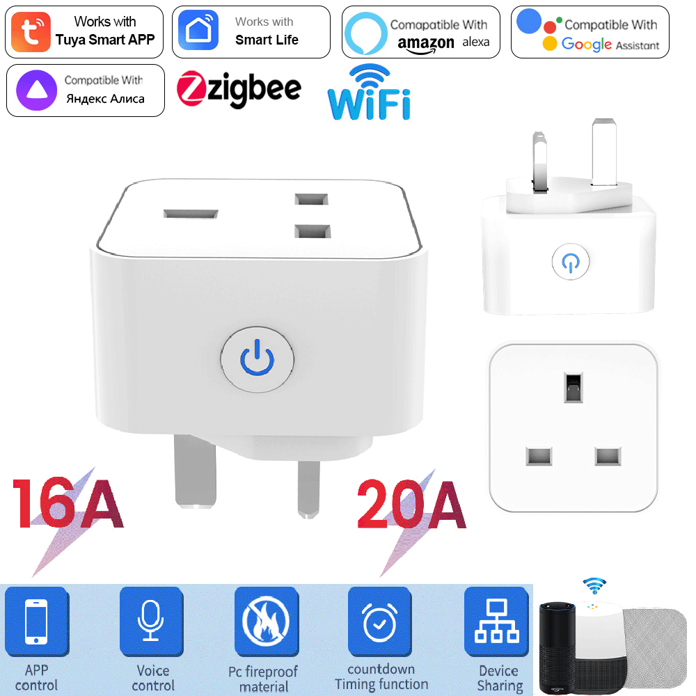 Travel Accessories Uk - Tuya 스마트 소켓 16A/20A WiFi 또는