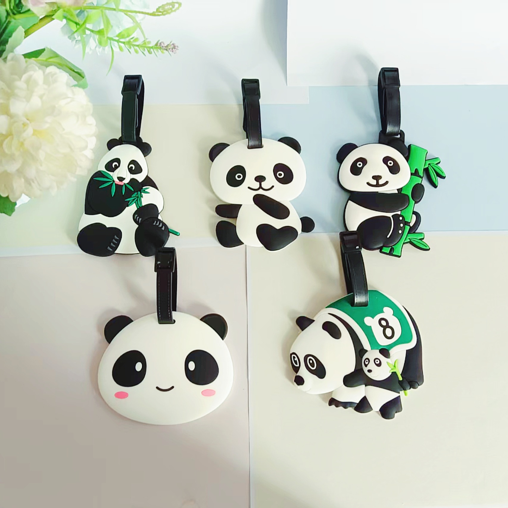 Travel Accessories Name - 여행용품 만화 PVC 팬더 러기지 태그