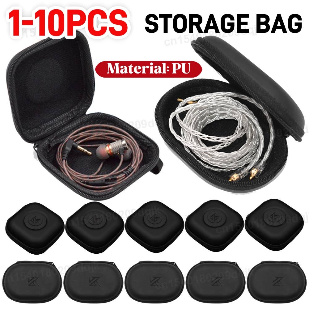 Travel Access - 1-10PCS KZ 이어폰 케이스 PU 가죽