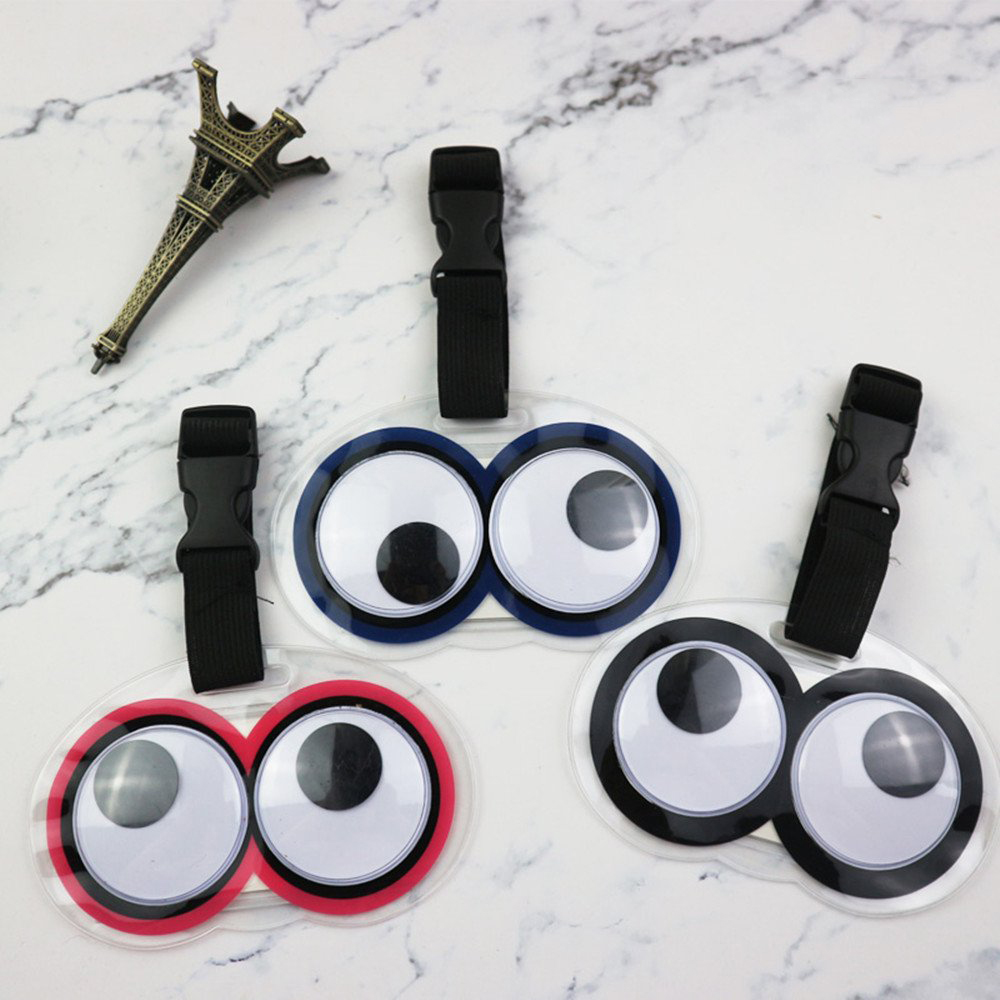귀여운 눈 모양 수하물 태그 이름 식별 라벨이 있는 재 - Travel Accessories Name 리뷰 및 가격
