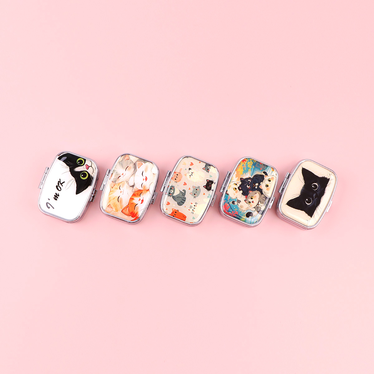 검은 고양이 알약 상자 만화 동물 봉인 된 하위 패키지 - Travel Accessories Japan 리뷰 및 가격