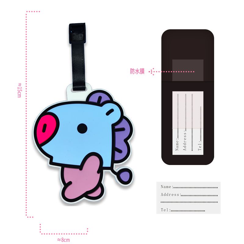 BT21 만화 귀여운 키체인 카와이 유니섹스 수하물 태 - Travel Accessories Sale 리뷰 및 가격