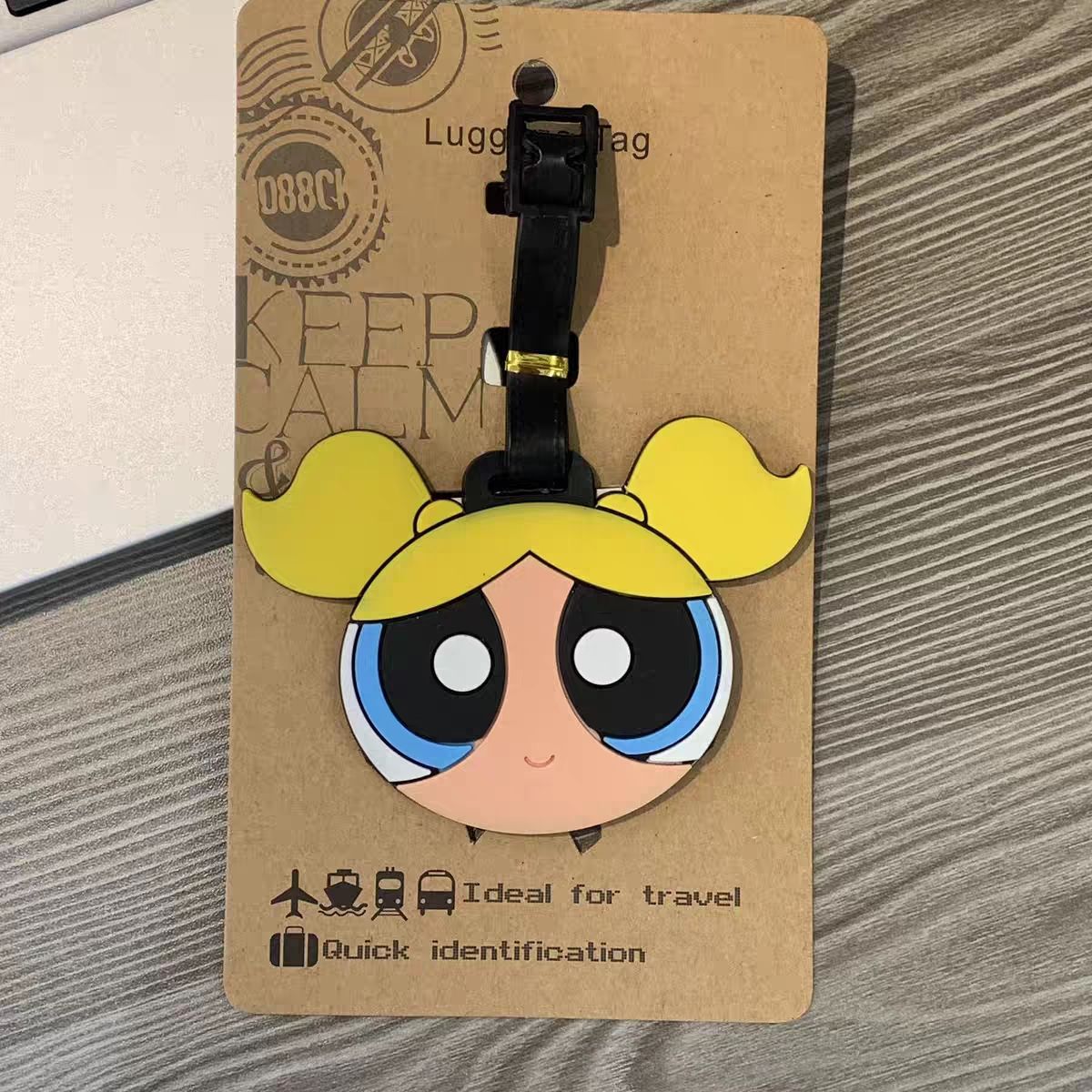 파워퍼프걸즈 가방 펜던트 귀여운 만화 캐릭터 수하물 태 - Travel Accessories Sale 리뷰 및 가격