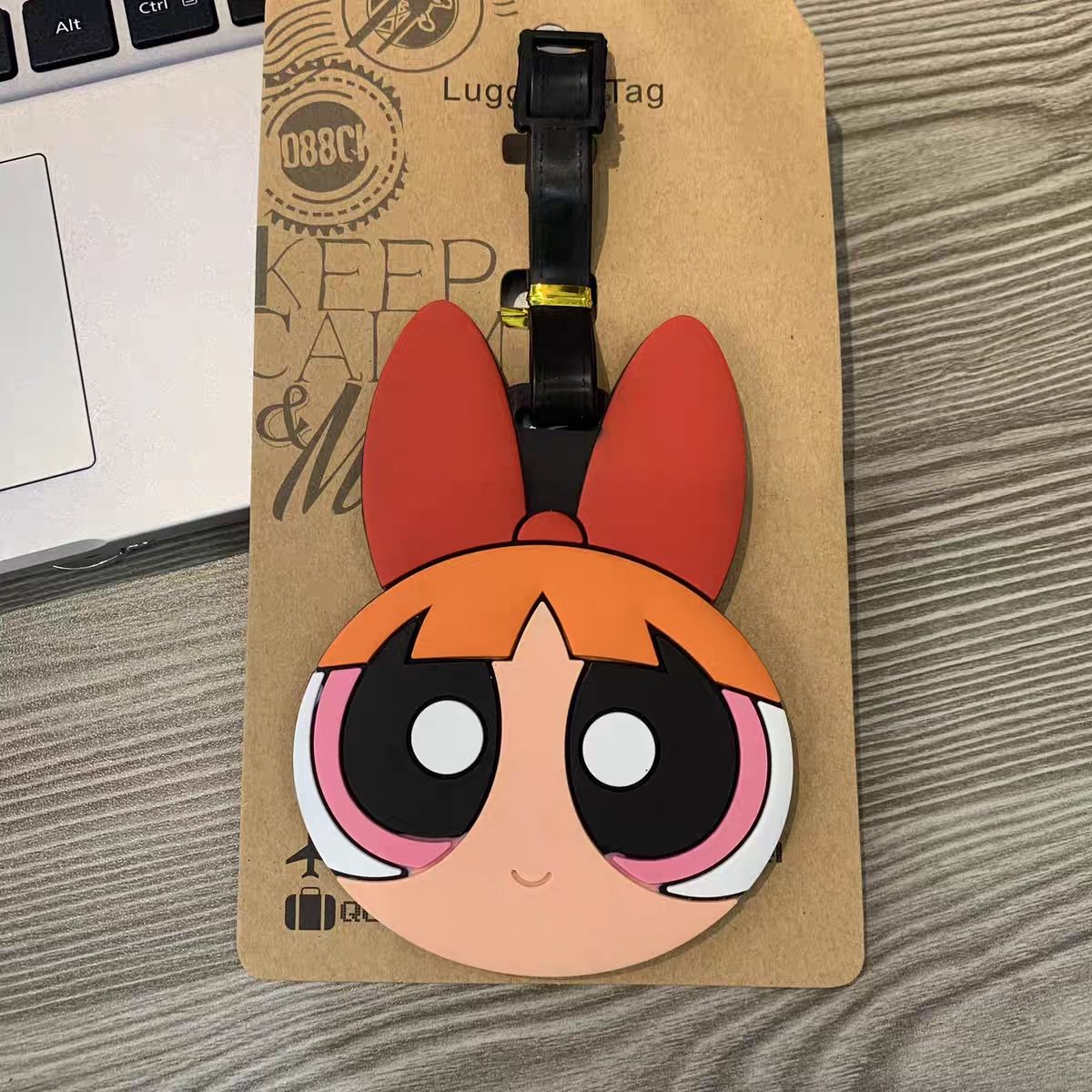 파워퍼프걸즈 가방 펜던트 귀여운 만화 캐릭터 수하물 태 - Travel Accessories Sale 리뷰 및 가격