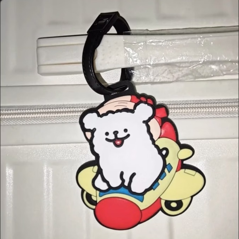    귀여운 만화 강아지 실리콘 러기지 태그 분실 방 - Travel Accessories Name 리뷰 및 가격