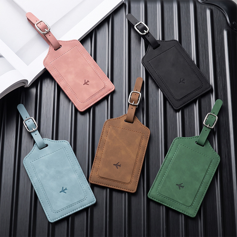 1개 PU 가죽 러기지 태그 여성 남성 여행 액세서리  - Travel Accessories Name 리뷰 및 가격