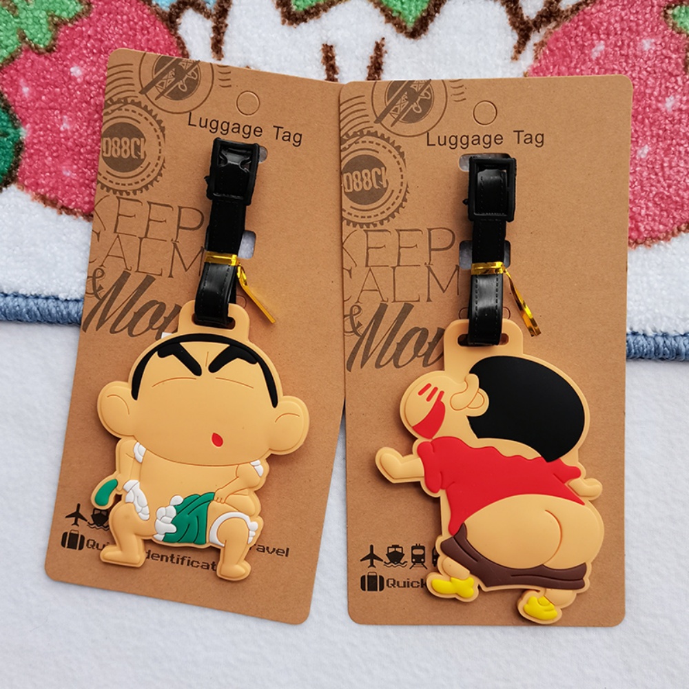 핫 크레용 신짱 수하물 태그 PVC 여행 가방 태그 소 - Travel Accessories Japan 리뷰 및 가격
