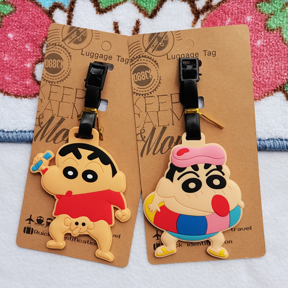핫 크레용 신짱 수하물 태그 PVC 여행 가방 태그 소 - Travel Accessories Japan 리뷰 및 가격