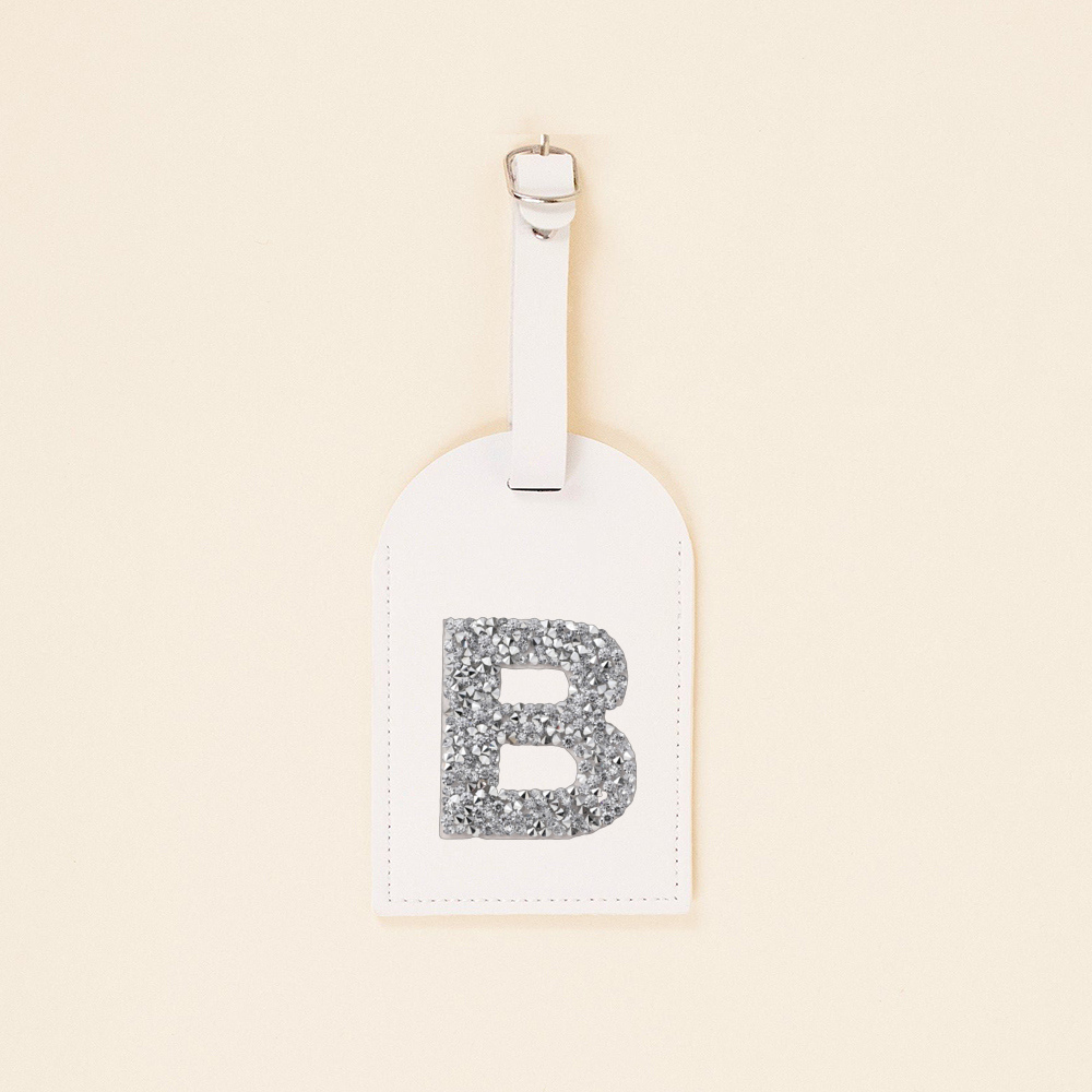 A-Z 모조 다이아몬드 모노그램 가죽 수하물 태그, 여 - Travel Accessories Name 리뷰 및 가격